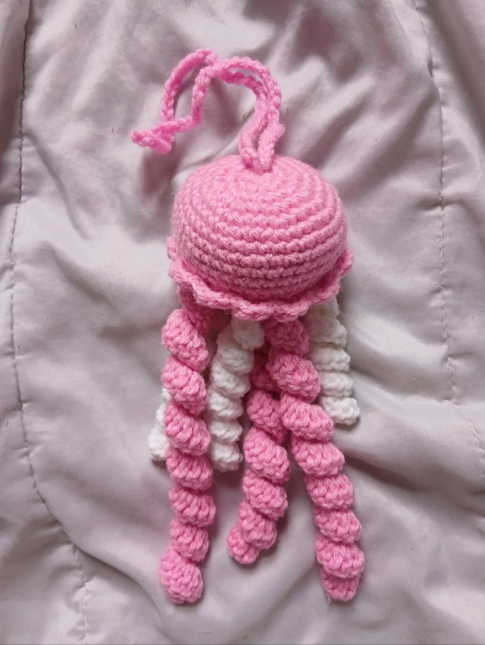 Pink Crochet Jellyfish - Picture 3 of 5